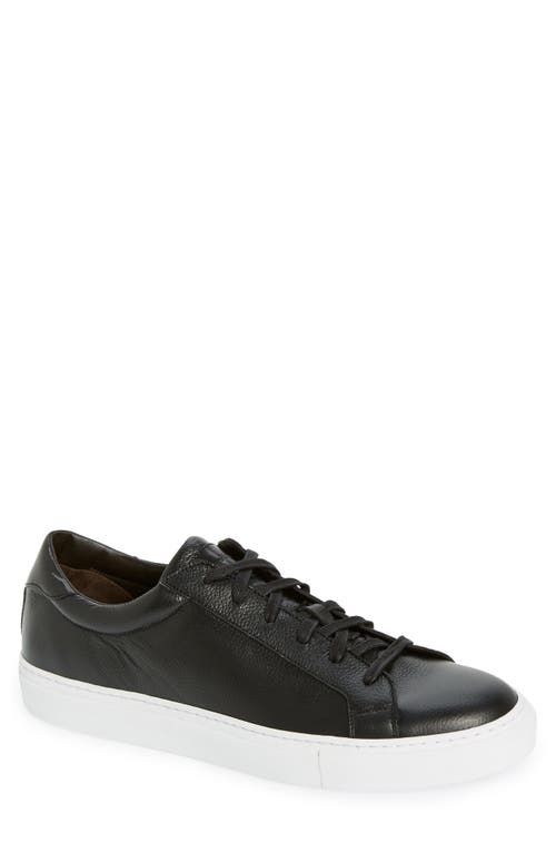 TO BOOT NEW YORK Sierra Lace-Up Sneaker in Black Pebbled Leather 