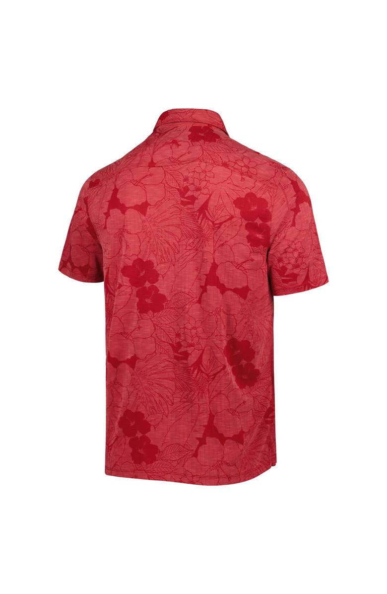 Tommy Bahama Men's Tommy Bahama Scarlet Ohio State Buckeyes Miramar Blooms Polo, Alternate, color, 