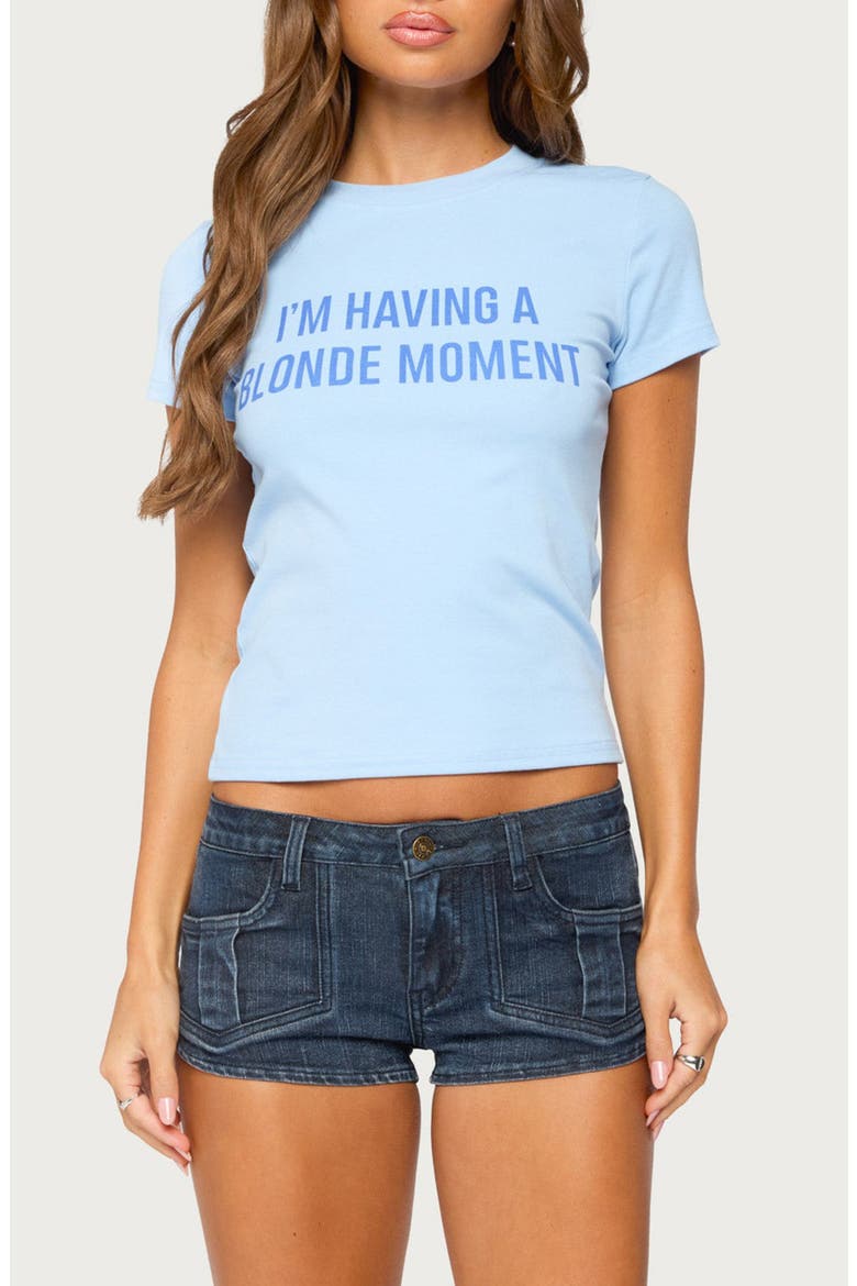 Blonde Moment Graphic T-Shirt, Main, color, LIGHT-BLUE