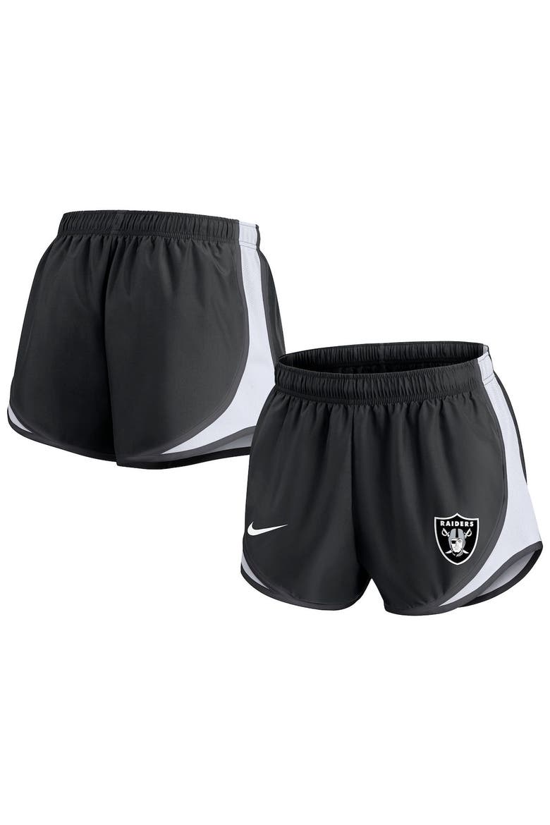 Women's Nike Black Las Vegas Raiders Performance Tempo Shorts, Main, color, Black
