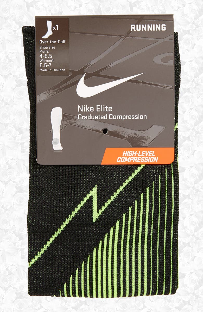 Nike 'Elite Compression OTC' Dri-FIT Running Socks, Main, color, 