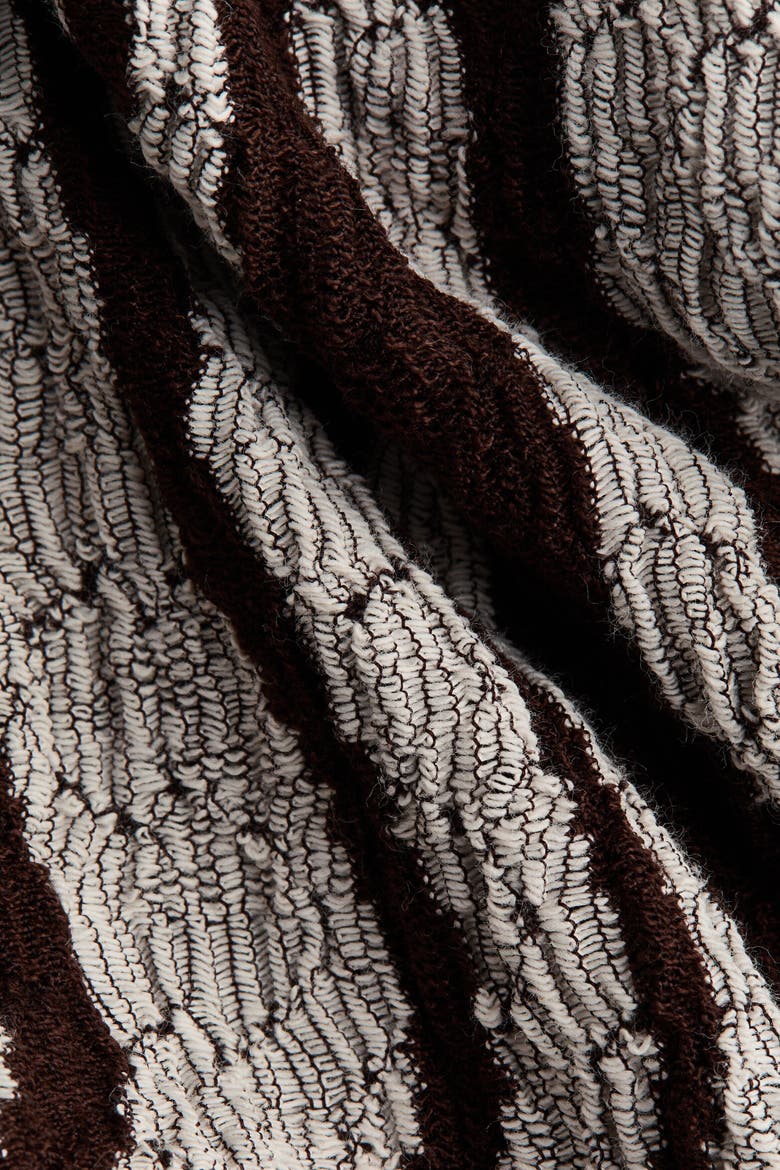 Textured Pull-on Pants, Alternate, color, Dark brown/striped