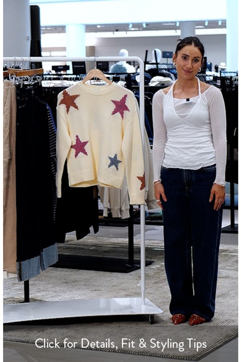 Zoey Star Intarsia Cotton Blend Sweater video
