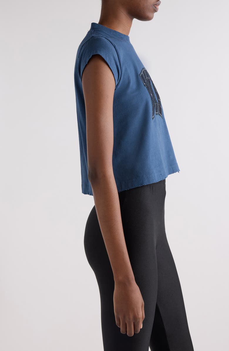 Balenciaga Shrunken Graphic T-Shirt, Alternate, color, 5002 Dark Blue