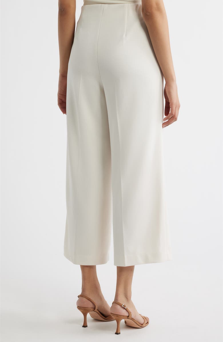 Anne Klein Pull-On Crop Wide Leg Pants, Alternate, color, White Dove