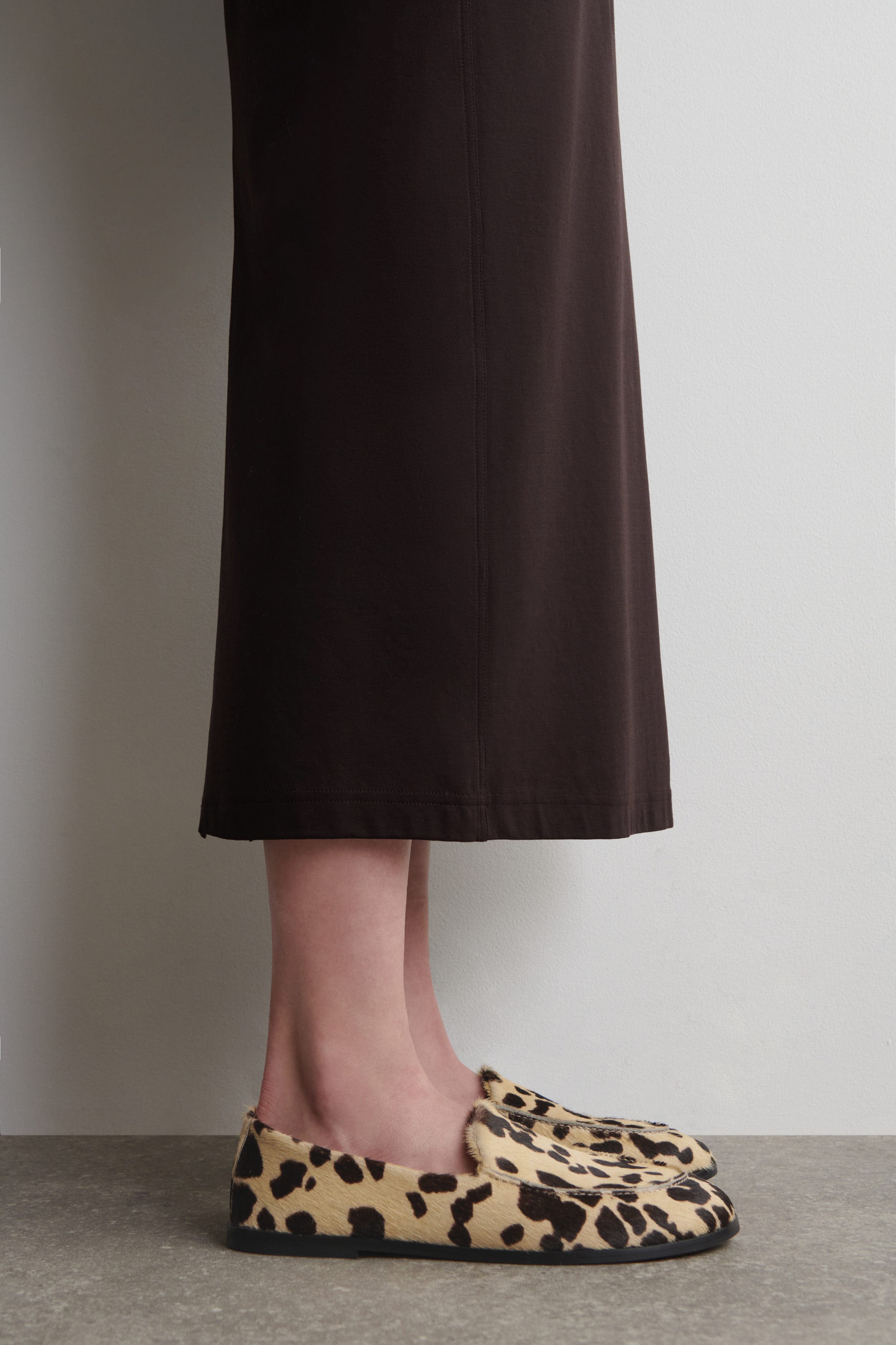 COS Animal-print Pony-hair Effect Leather Loafers, Alternate, color, Beige / Animal Print