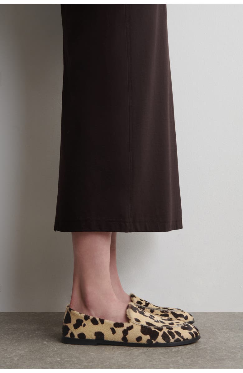 COS Animal-print Pony-hair Effect Leather Loafers, Alternate, color, Beige / Animal Print