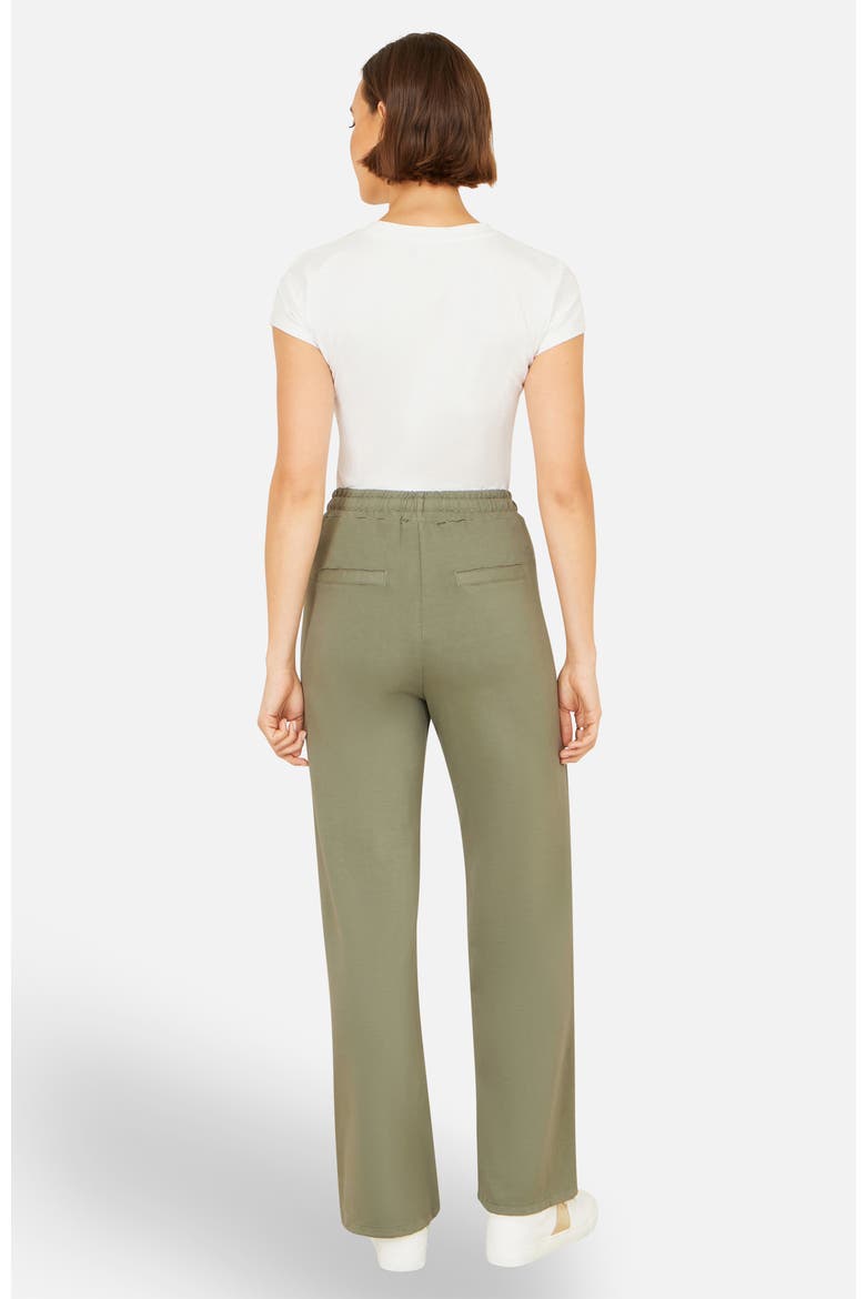 Relaxed Stretch Wide Leg Trousers, Alternate, color, Khaki
