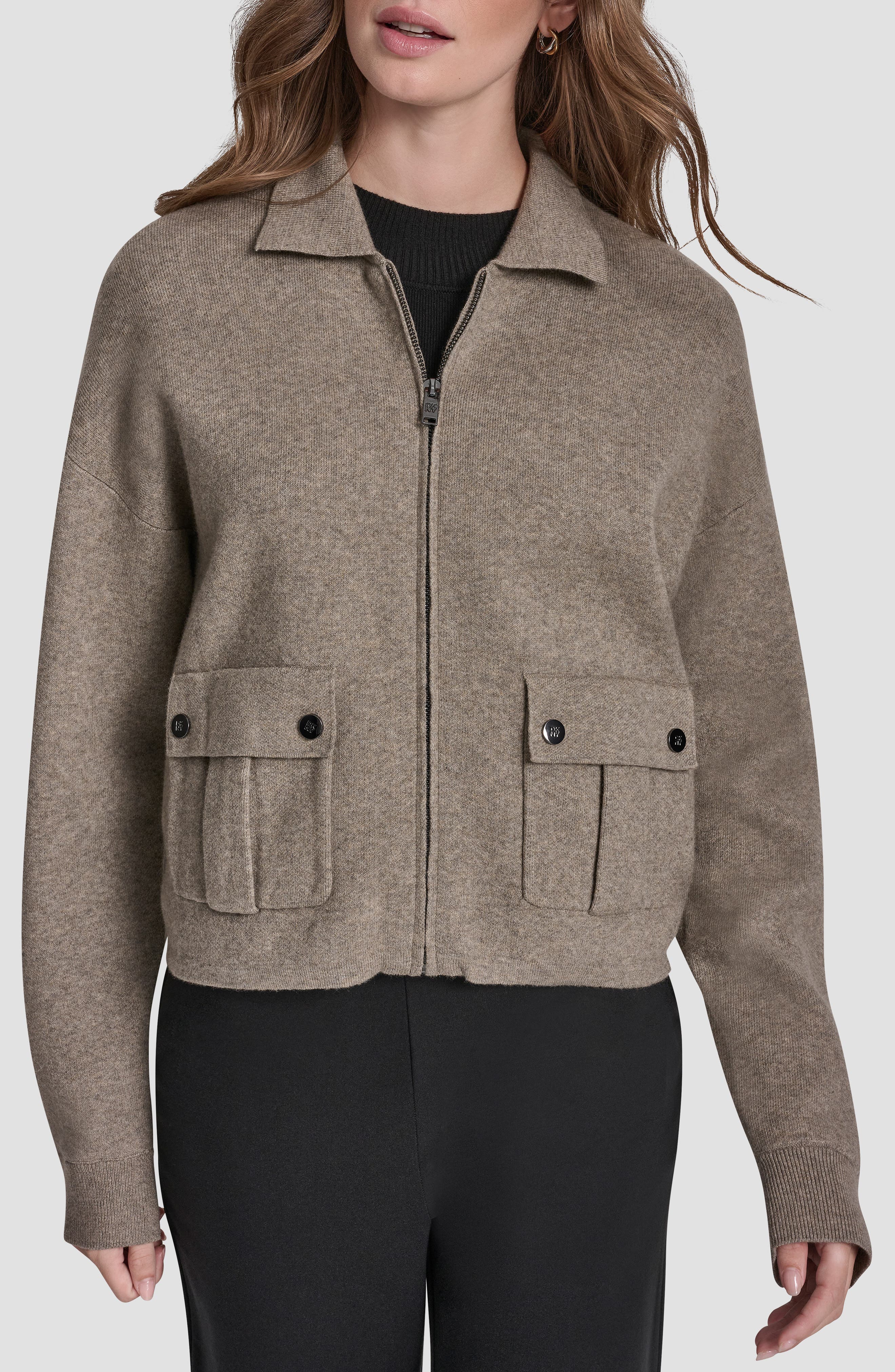 Collared Zip Cardigan