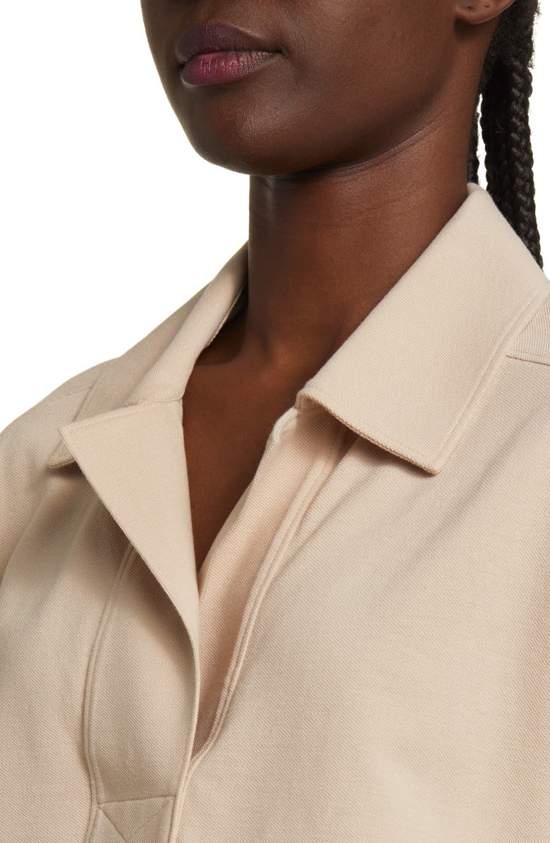 Treasure & Bond Oversize Long Sleeve Cotton Polo, Alternate, color,