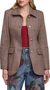 Avec Les Filles Herringbone Hourglass Blazer