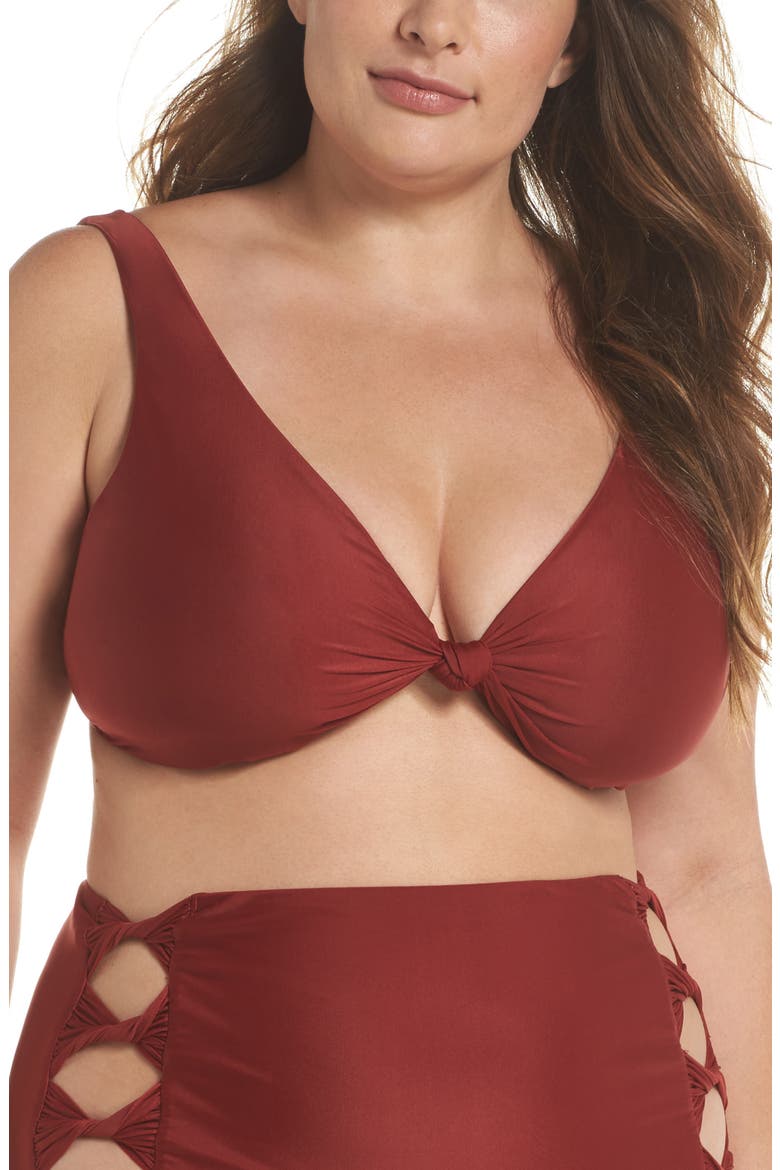 BCA Love Letters Bikini Top, Main, color, WINE