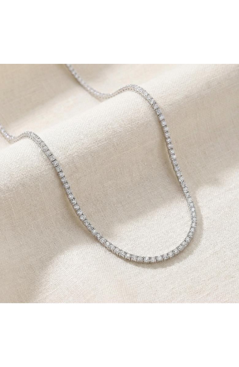 Bliss Diamond 10Ct TW Lab Grown Diamond Tennis Necklace 14K Gold 18", Alternate, color, 14K White Gold