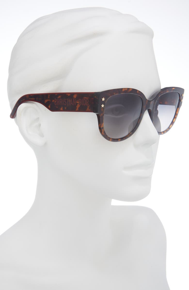 DIOR pacific B2I 54mm Gradient Butterfly Sunglasses, Alternate, color, Havana / Gradient Smoke