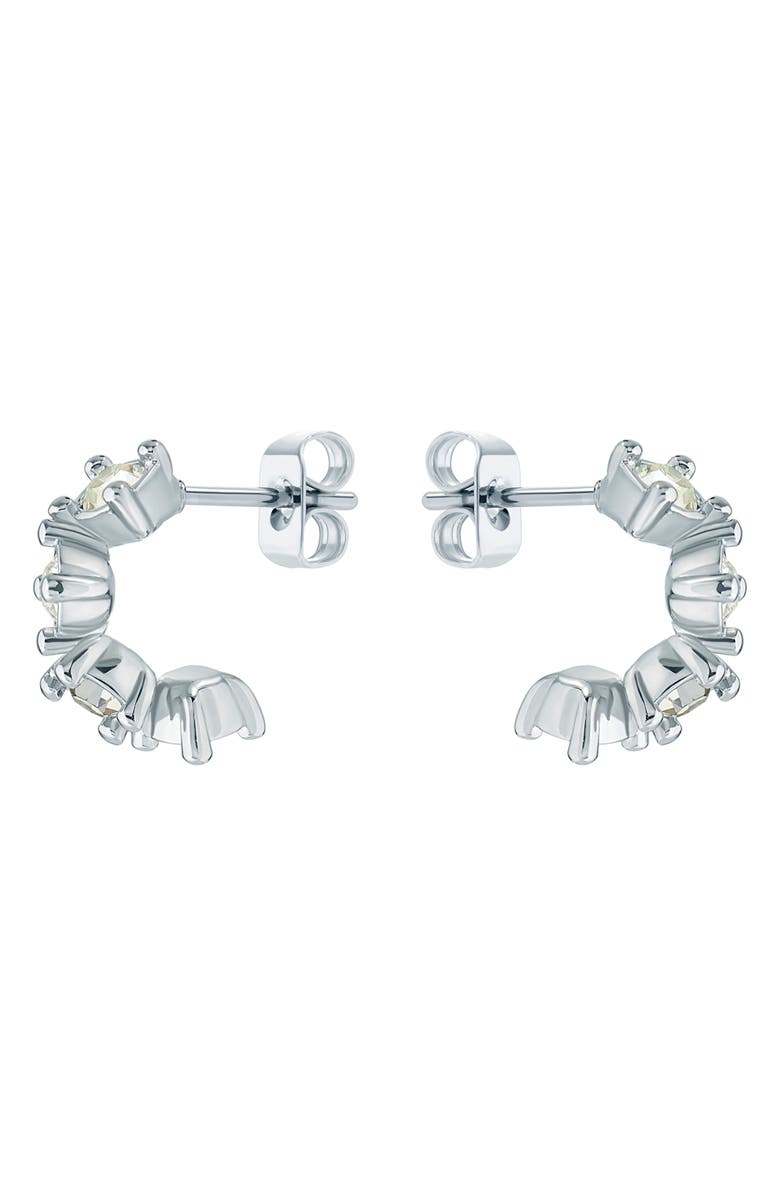 Ted Baker London Cresita Crystal Nano Hoop Earrings, Alternate, color, Silver Clear Multi Crystal
