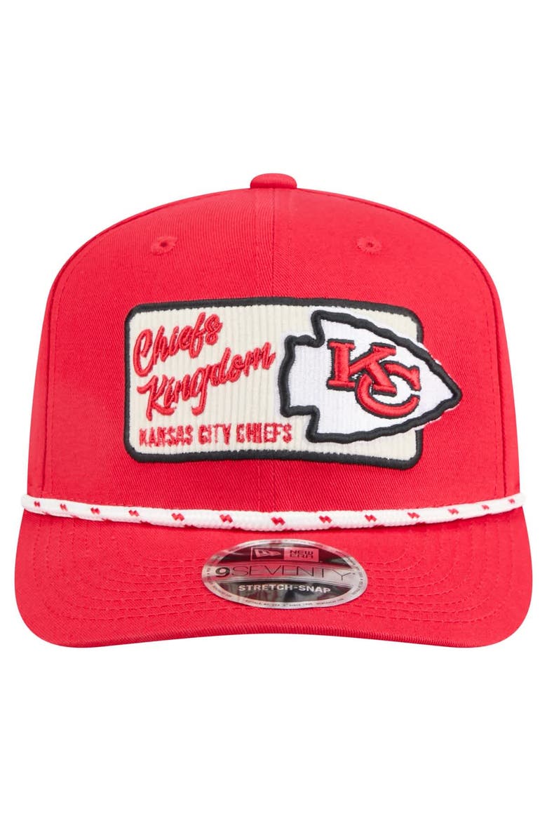 Men's New Era Red Kansas City Chiefs Chant 9SEVENTY Stretch-Snap Hat, Alternate, color, Red
