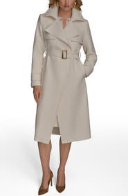Donna Karan New York Belted Long Raincoat