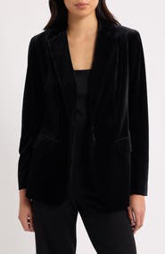 Anne Klein One-Button Notched Collar Blazer