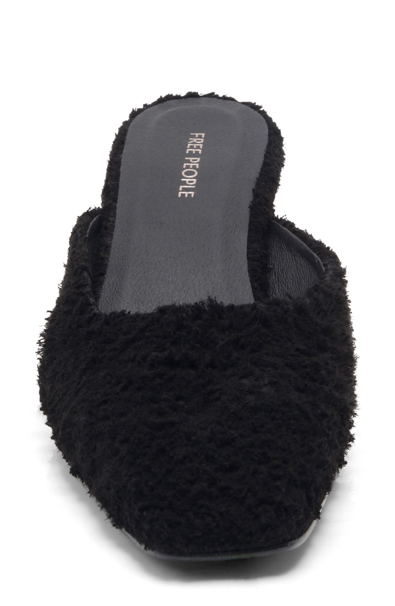 Free People Avenue Mule, Alternate, color, Black Hairy Suede