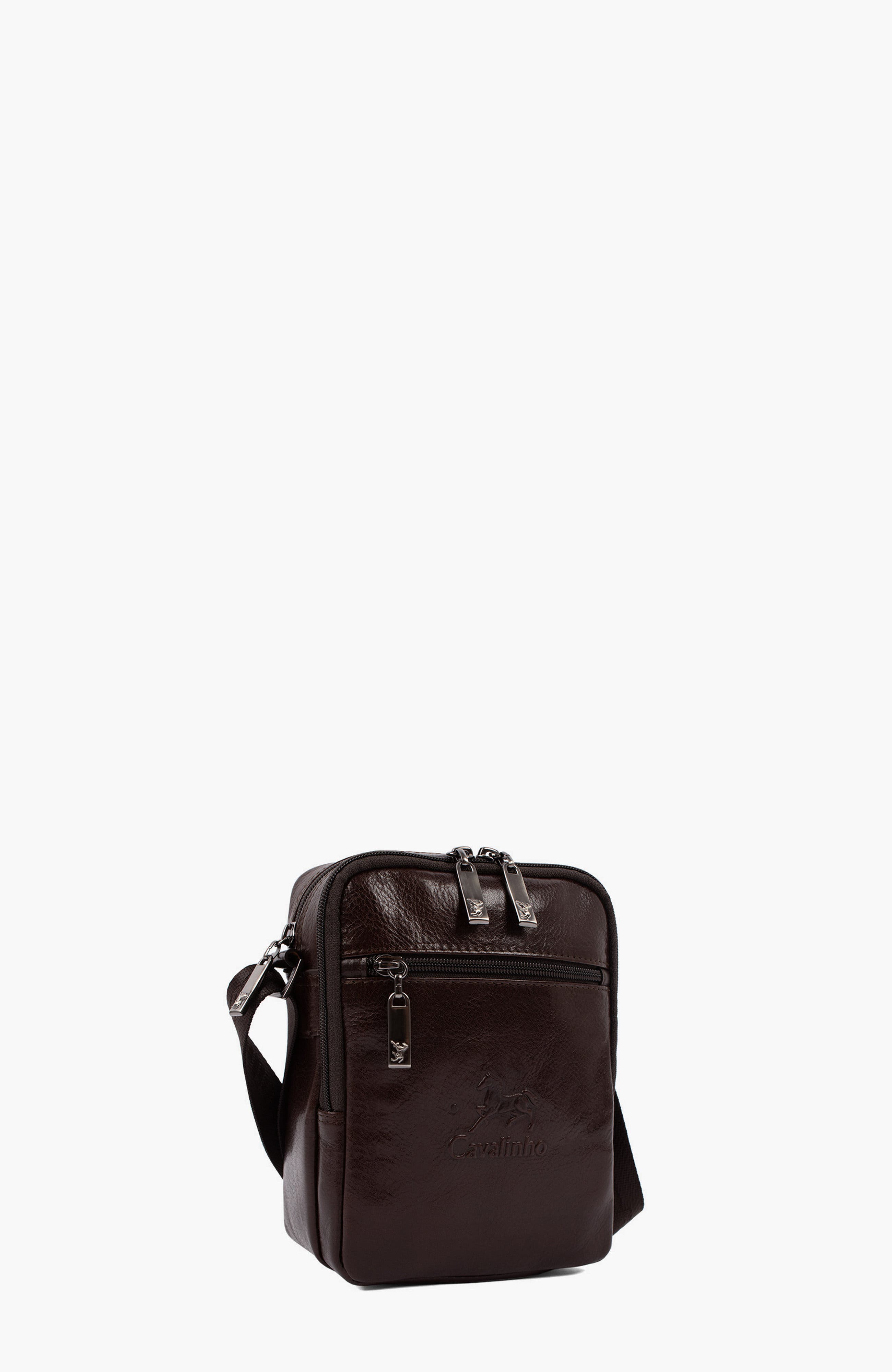 Gentleman Leather Traveler Crossbody Bag 128, Alternate, color, Brown