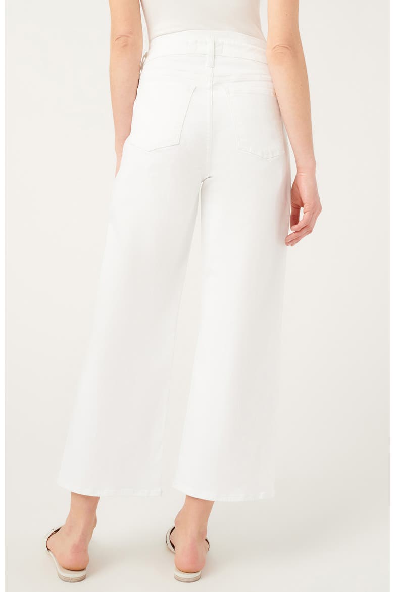 JEN7 High Waist Crop Wide Leg Jeans, Alternate, color, WHITE
