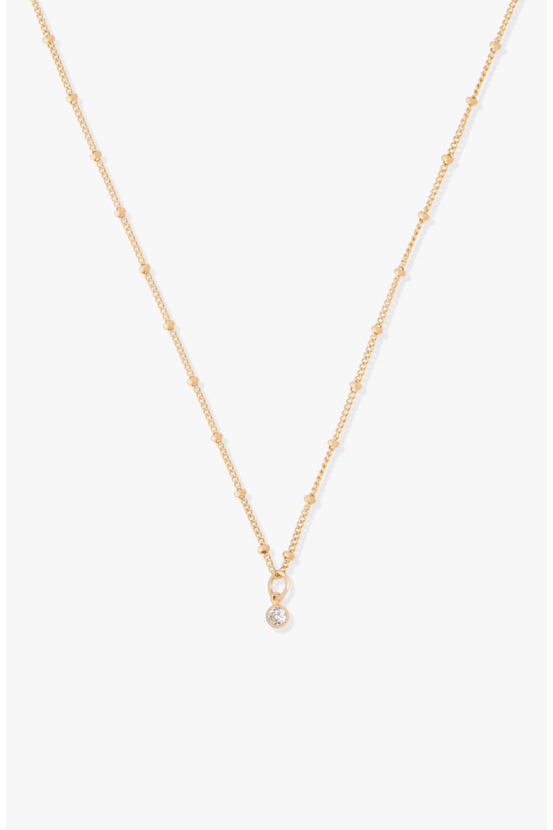 Birthstone 14k Gold Filled Necklace, Main, color, Gold April