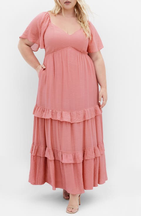 Marci Ruffle Tiered Maxi Dress (Plus)