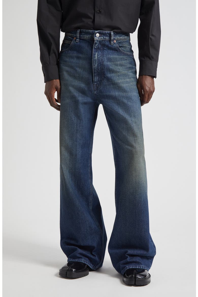 Wide Leg Jeans, Main, color, DARK BLUE