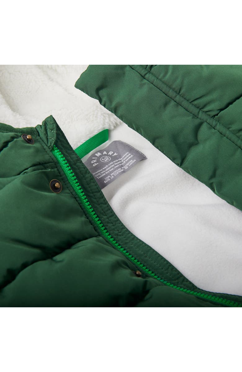 Primary Baby Parka Puffer Suit, Alternate, color, Evergreen