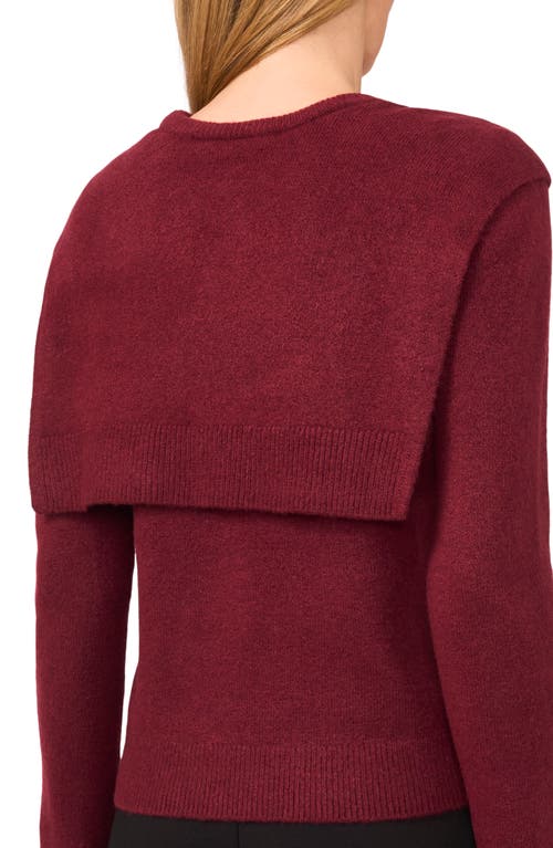 Halogenr Halogen(r) Shoulder Wrap Detail Sweater In Red