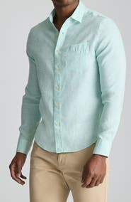 UNTUCKit Stripe Wrinkle Resistant Linen Button-Up Shirt