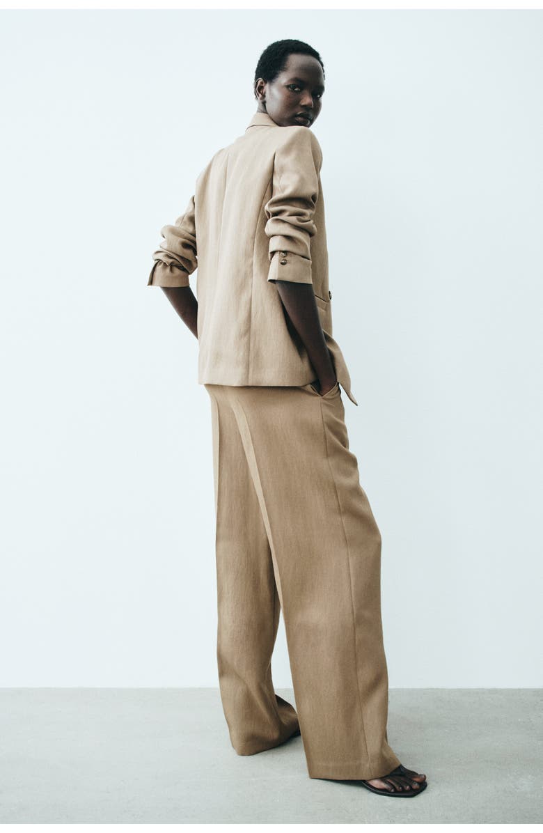 H&M Blazer, Main, color, Dark Beige