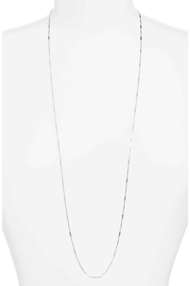Argento Vivo Long Mirror Bar Station Necklace, Main, color, SILVER
