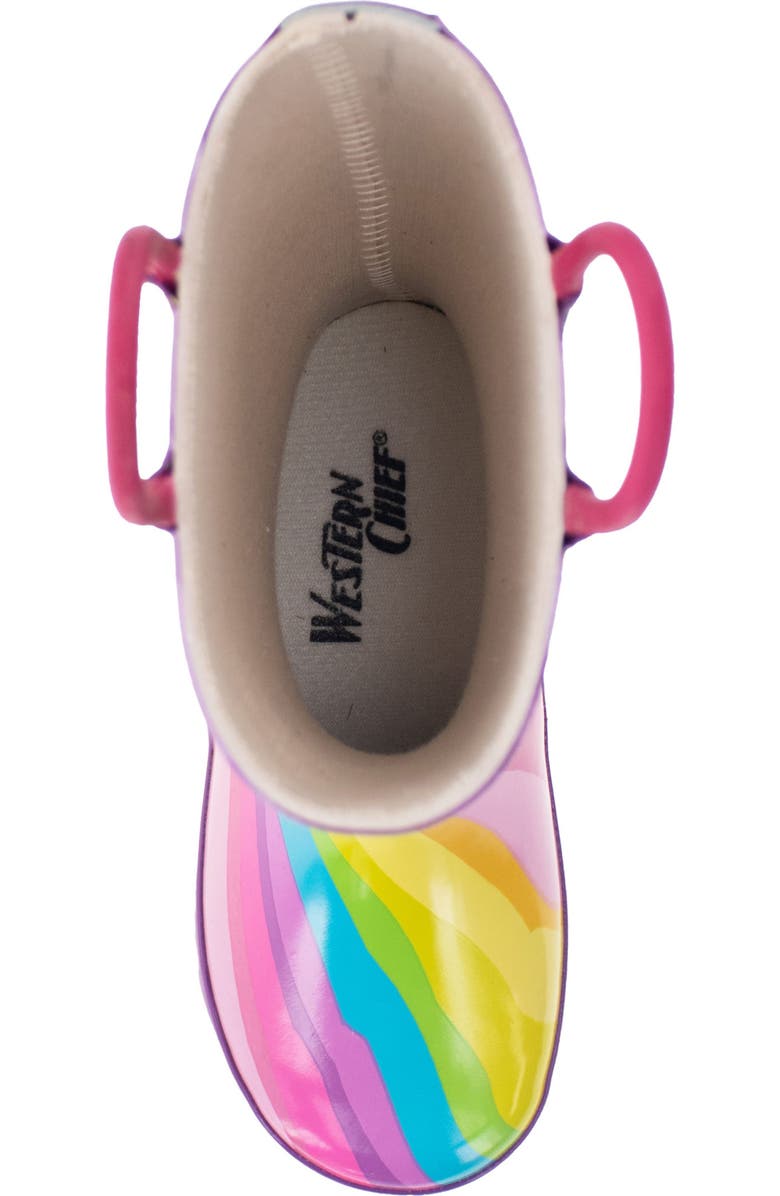 Western Chief Kids' Rainbow Waterproof Rain Boot, Alternate, color,