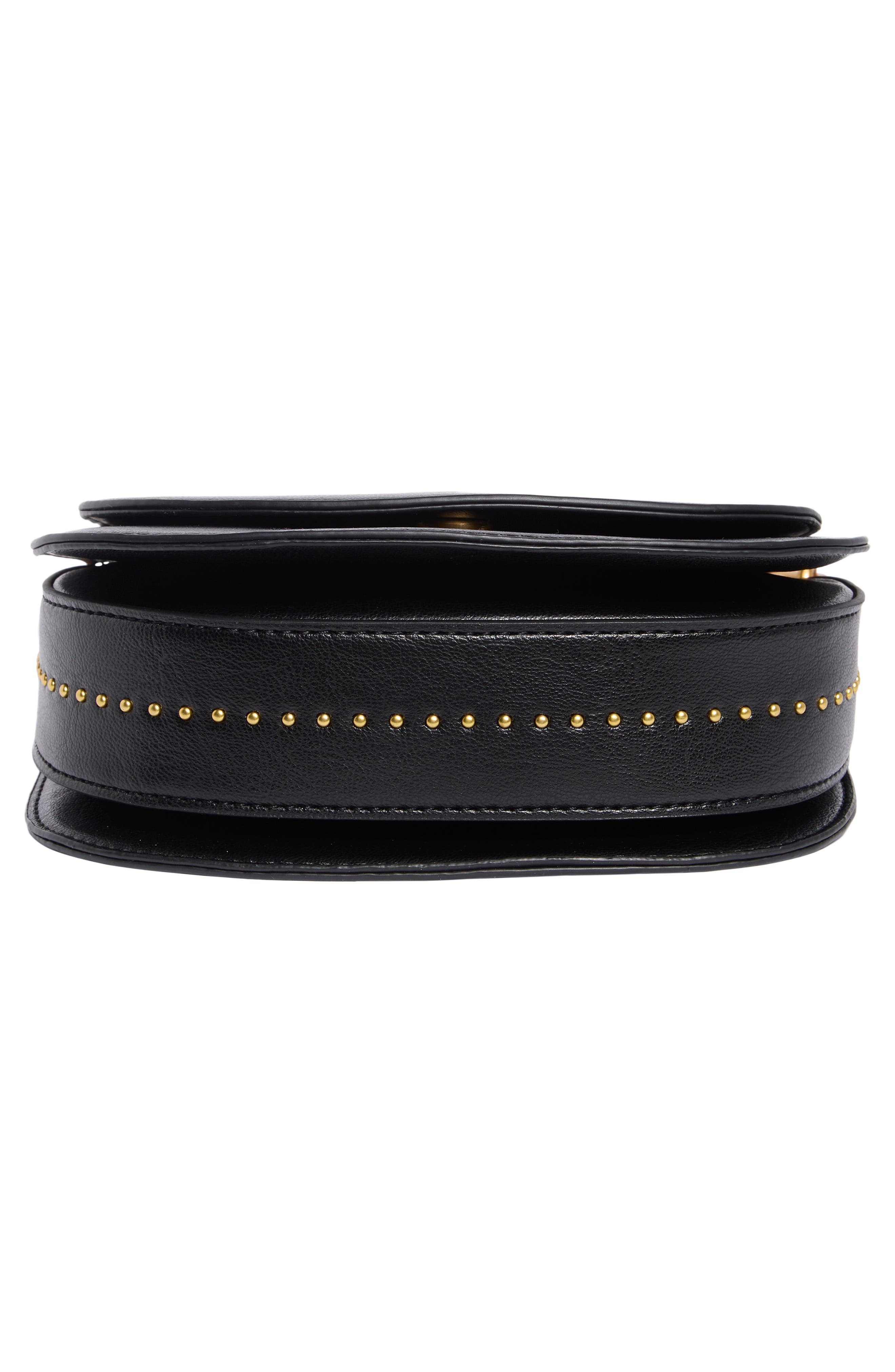 Bash Faux Leather Saddle Bag, Alternate, color, BLACK ELEPHANT PEBBLE