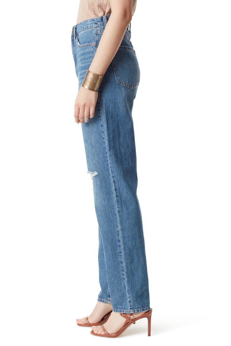 Yaro High Waist Ripped Nonstretch Jeans, Alternate, color, SKYLINE