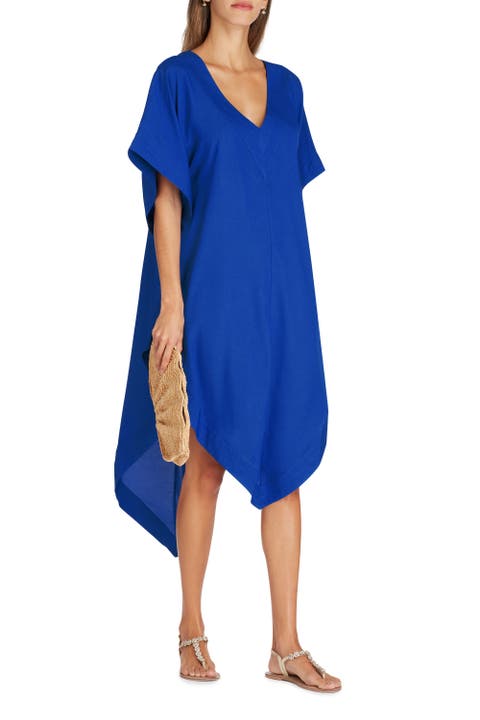 Aria High-Low Crepe de Chine Cover-up Dress