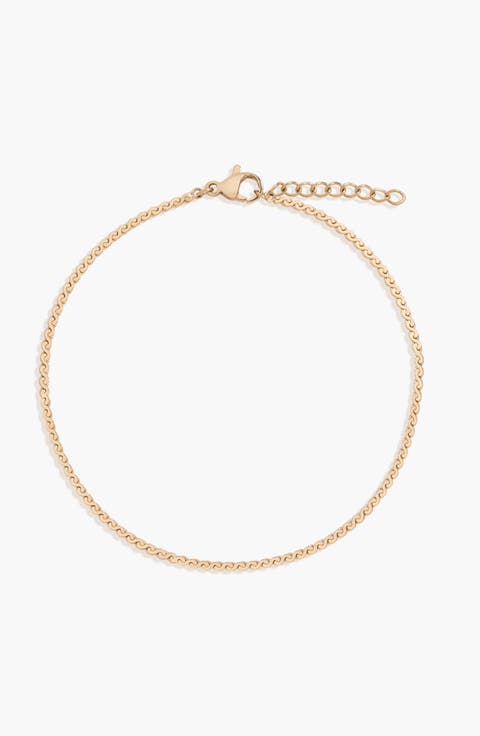 Wave Chain Anklet