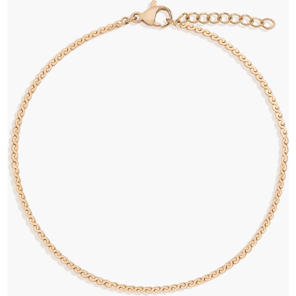 Aurate Wave Chain Anklet in Yellow at Nordstrom