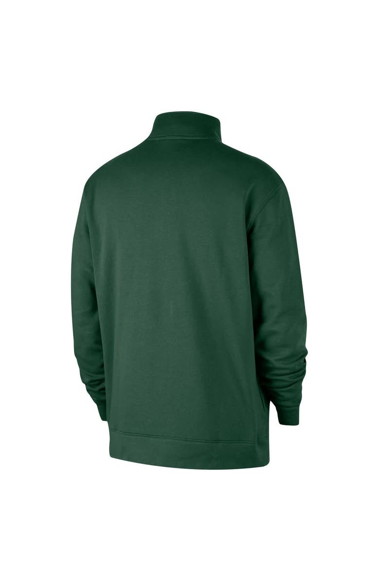 Nike Men's Nike Hunter Green Milwaukee Bucks Courtside Club Half-Zip Jacket, Alternate, color, Hunter Green