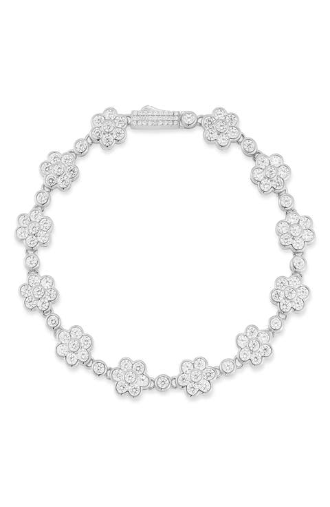 Flower Tennis Bracelet