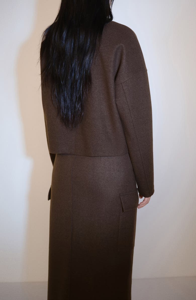 MANGO Plush Felt Sweatshirt, Alternate, color, 