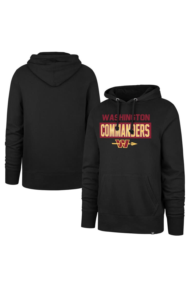 Men's '47 Black Washington Commanders Framework Headline Hoodie, Main, color, Black