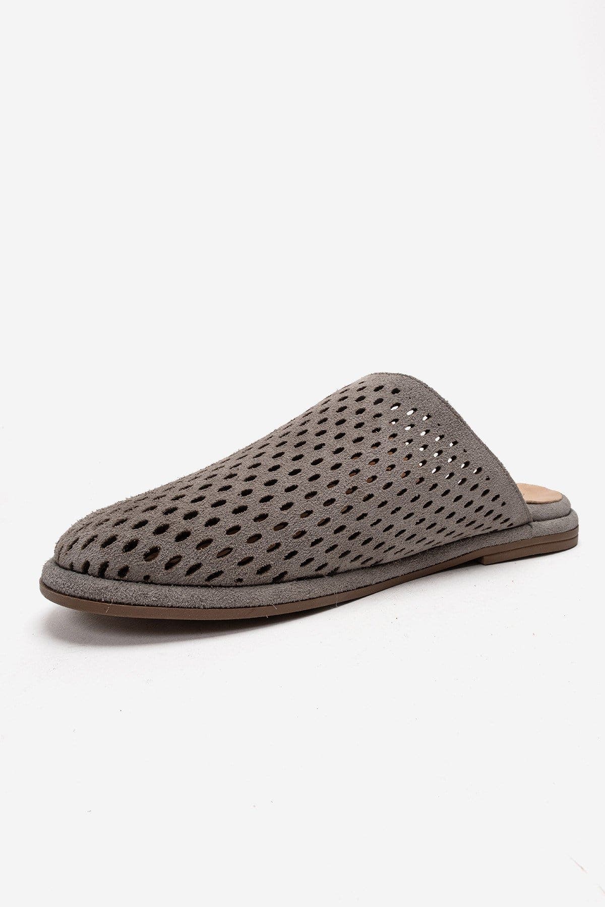 Melara Leather Slip On Mule, Alternate, color, Grey Suede