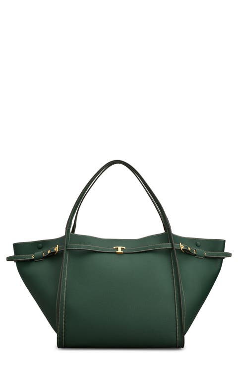 Medium Leather Shopping Bag