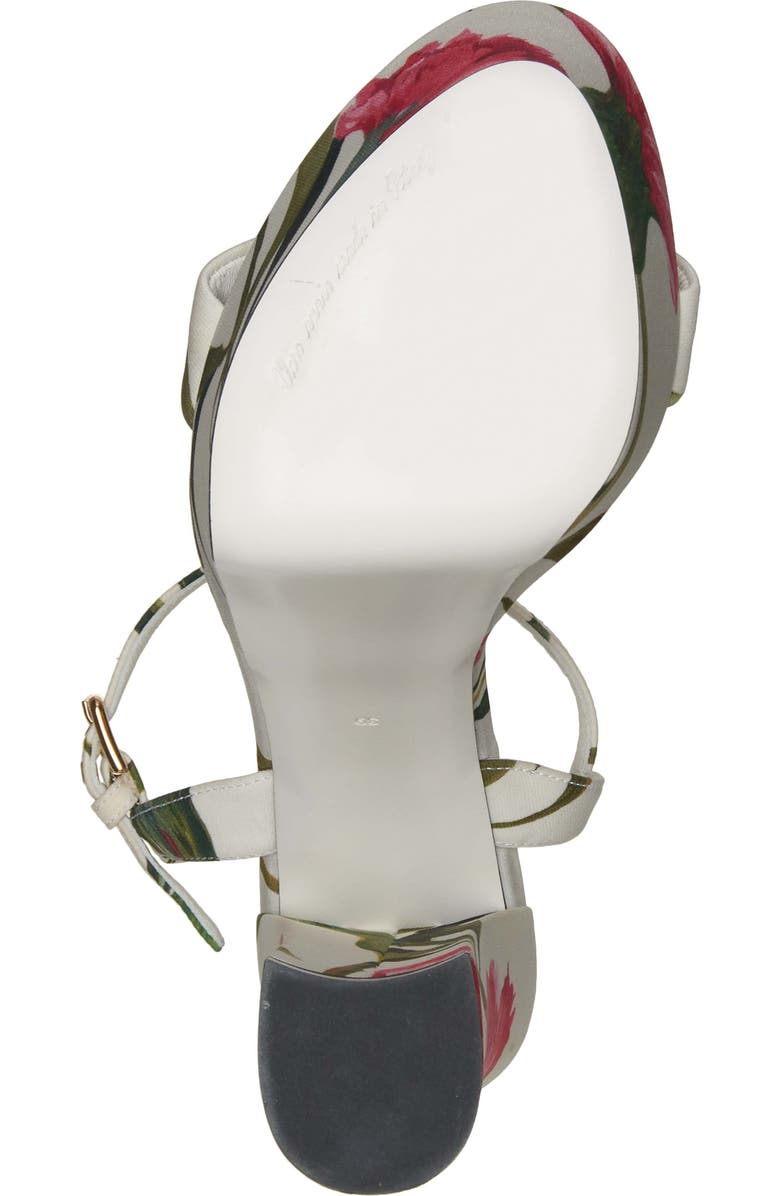 Dolce&Gabbana Keira Floral Block Heel Platform Sandal, Alternate, color, Garofani New F.bco