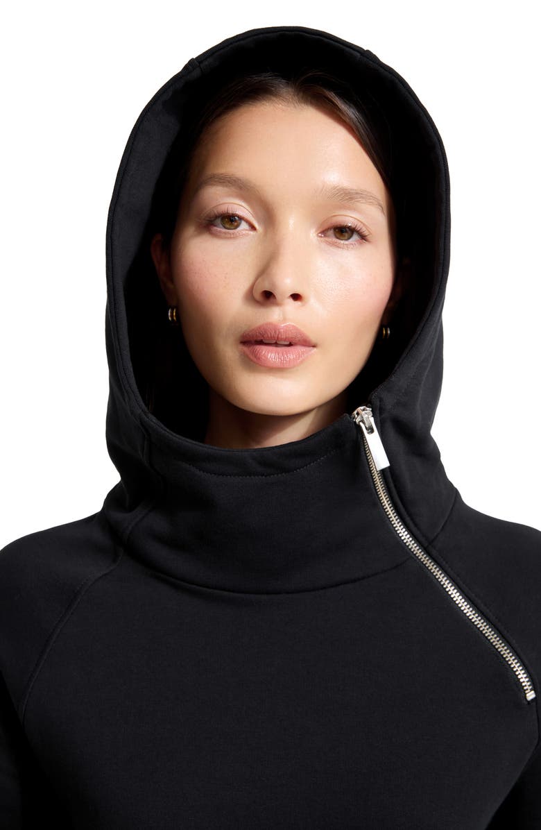 Marcella Tompkins Long Sleeve Hoodie Dress, Alternate, color, Black