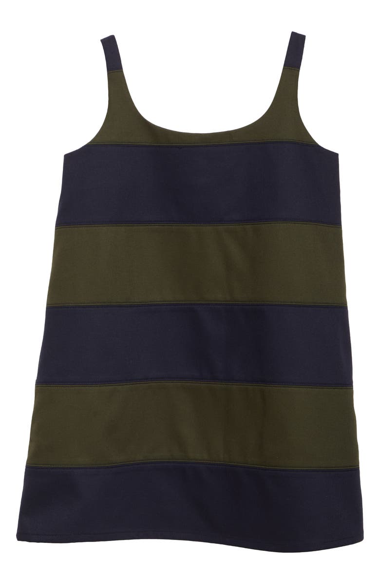 K.NGSLEY Gender Inclusive Zuri Panel Tank Dress, Alternate, color, Navy/ Dark Olive