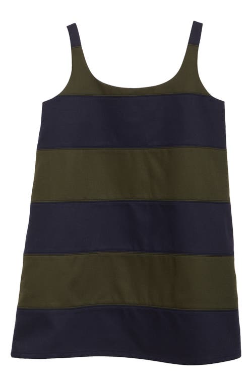 K.ngsley Gender Inclusive Zuri Panel Tank Dress In Navy/dark Olive
