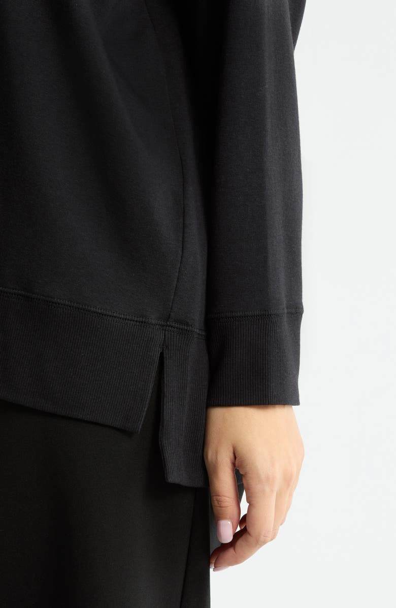 Eileen Fisher Mock Neck Knit Top, Alternate, color, Black